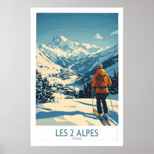 Les 2 Alpes Poster Frankreich 1
