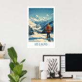 Les 2 Alpes Poster Frankreich 1 (Heimbüro)