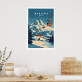 Les 2 Alpes Ski Print 1 Poster (Küche)