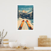 Les 2 Alpes Wandkunst Ski Poster 1 (Küche)