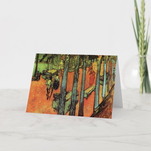 Les Alyscamps, Autumn Leaves von Vincent van Gogh Karte (Vorderseite)