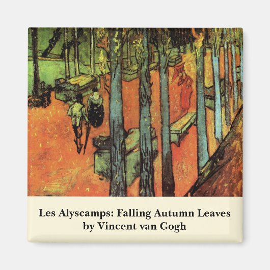 Les Alyscamps, Autumn Leaves von Vincent van Gogh Magnet (Vorne)