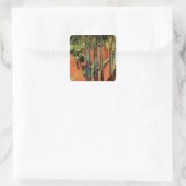 Les Alyscamps, Autumn Leaves von Vincent van Gogh Quadratischer Aufkleber (Tasche)
