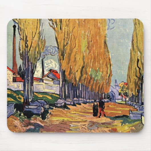Les Alyscamps (Friedhof) von Vincent van Gogh Mousepad (Vorne)
