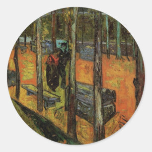 Les Alyscamps (Friedhof) von Vincent van Gogh Runder Aufkleber