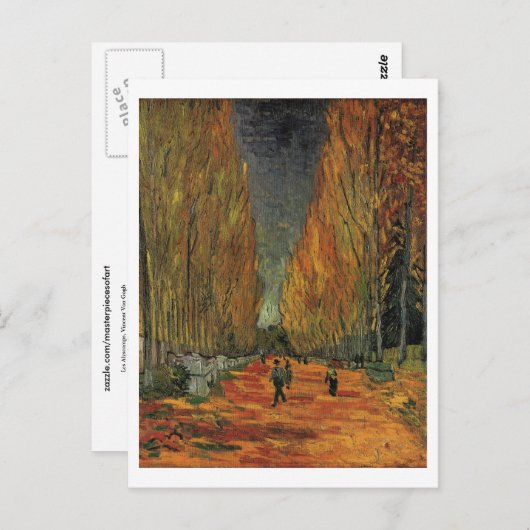 Les Alyscamps Van Gogh Fine Art Postkarte (Vorne/Hinten)