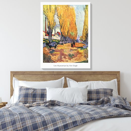 Les Alyscamps von Van Gogh. Herbstlandschaft Leinwanddruck (Insitu (Schlafzimmer))