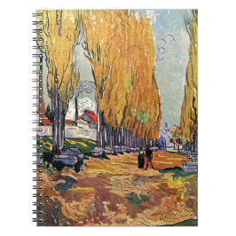 Les Alyscamps von Van Gogh. Herbstlandschaft Notizblock