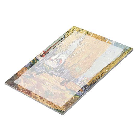 Les Alyscamps von Van Gogh. Herbstlandschaft Notizblock (angewinkelt)