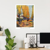 Les Alyscamps von Van Gogh. Herbstlandschaft Poster (Heimbüro)
