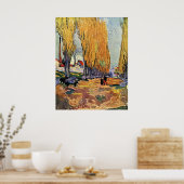 Les Alyscamps von Van Gogh. Herbstlandschaft Poster (Küche)