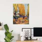Les Alyscamps von Van Gogh. Herbstlandschaft Poster (Heimbüro)