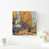 Les Alyscamps von Van Gogh. Herbstlandschaft Quadratische Wanduhr (Zuhause)