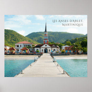 Les Anses-d'Arlet Martinique malerische Küstenland Poster