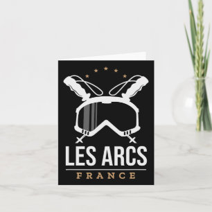Les Arcs France Ski Resort Vintag Skifahren Snowbo Karte
