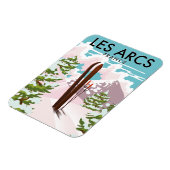 Les Arcs France travel ski Magnet (Linke Seite)