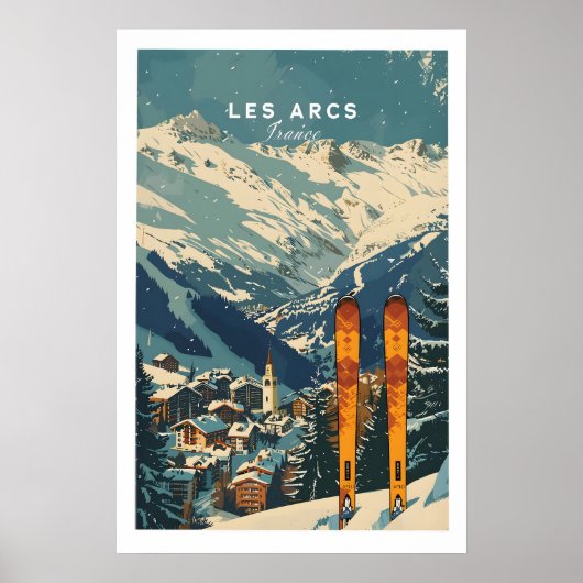 Les Arcs Ski Poster Frankreich 1 (Vorne)