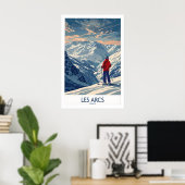 Les Arcs Ski Print - Frankreich 1 Poster (Heimbüro)