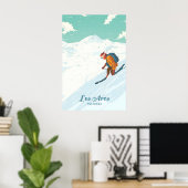 Les Arcs Skigebiet Reiseplakat Poster (Heimbüro)