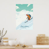 Les Arcs Skigebiet Reiseplakat Poster (Küche)
