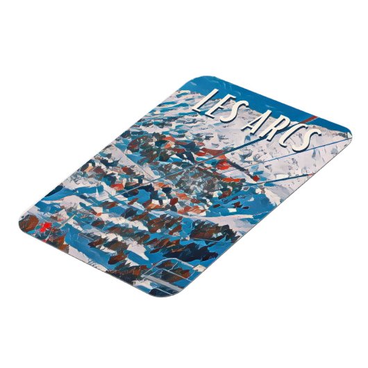 Les Arcs Skistation Magnet (Linke Seite)