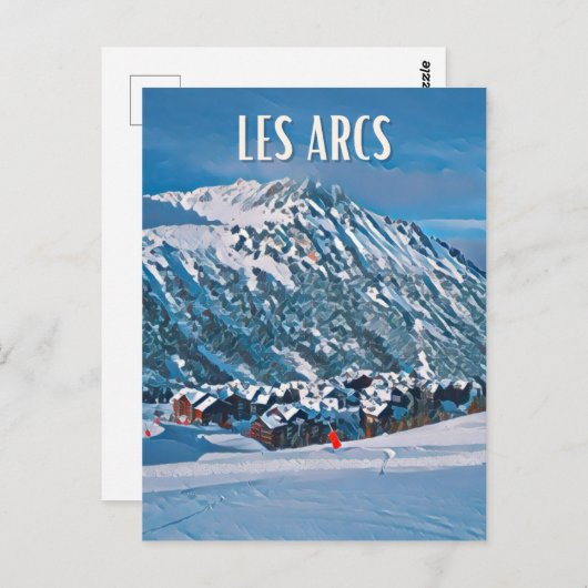Les Arcs Skistation Postkarte (Vorne/Hinten)