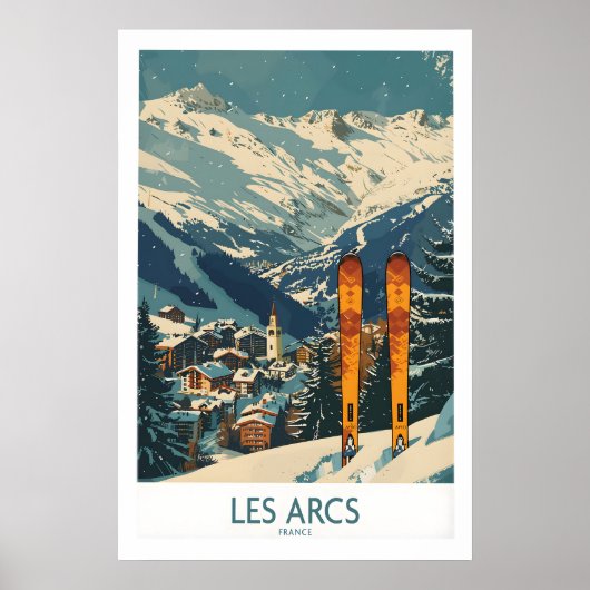 Les Arcs Wandkunst - Frankreich 1 Poster (Vorne)