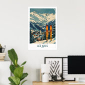 Les Arcs Wandkunst - Frankreich 1 Poster (Heimbüro)