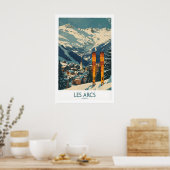 Les Arcs Wandkunst - Frankreich 1 Poster (Küche)