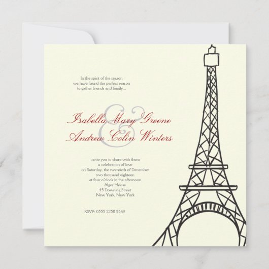 Les Aristochats Noirs - französische Leidenschaft Einladung (Rückseite)