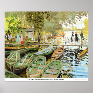 Les bain de la Grenouillere von Claude Monet Poster