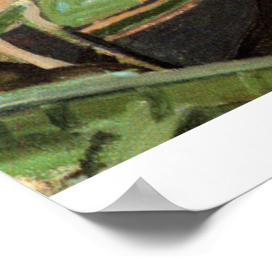 Les bain de la Grenouillere von Claude Monet Poster (Ecke)