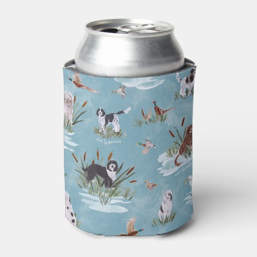 LES BARBETS Blaues Dosenkühler (Kanne Vorderseite)