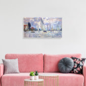 les Barques von Claude Monet Leinwanddruck (Insitu (Wohnzimmer))