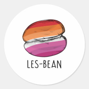 Les-Bean Runder Aufkleber