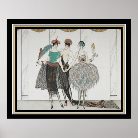 "Les Belles Sauvagettes" Art Deco 16x20 Poster (Vorne)