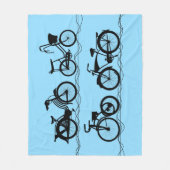 Les Bicyclettes Black Fleece Blanket (Vorderseite)