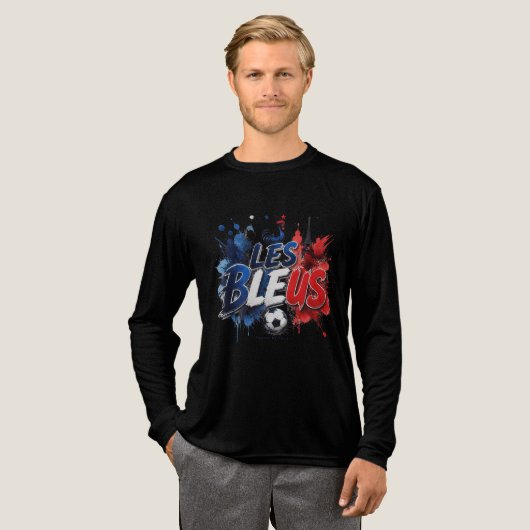 LES BLEUS Fußballkultur Tri-Blend Shirt (Volle Vorderseite)