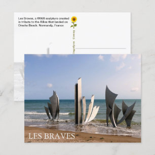 Les Braves Memorial, Normandie, Frankreich - Postk Postkarte