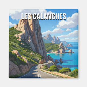 Les Calanches Frankreich Magnet
