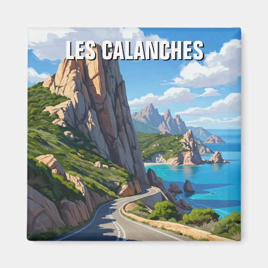Les Calanches Frankreich Magnet (Vorne)