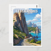 Les Calanches Frankreich Postkarte (Vorne/Hinten)