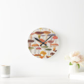 Les Champignons Mushrooms Runde Wanduhr (Zuhause)