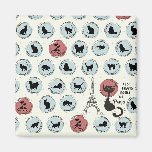 Les Chats Noirs de Paris Magnet (Vorne)