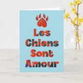 Les Chiens Sont Amour - Carte de sympathie Karte (Gelbe Blume)