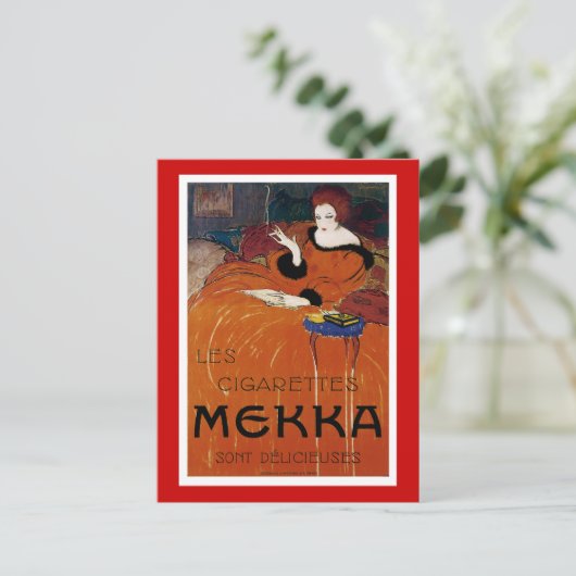Les Cigarettes Mekka Postkarte (Stehend Vorderseite)