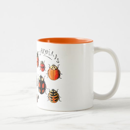 Les Coccinelles - Marienkäfer Zweifarbige Tasse (Rechts)