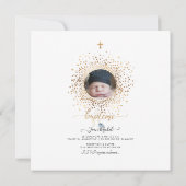 Les Confettis d'or Faire-part de Baptême Einladung (Rückseite)