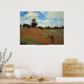 Les Coquelicots von Claude Monet Poster (Küche)