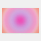 Les Couleurs 01 Orange and Pink Gradient Aura Geschenkpapier Set (Vorderseite 2)